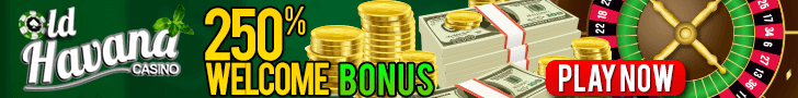 Welcome bonus promo at Old Havana Casino